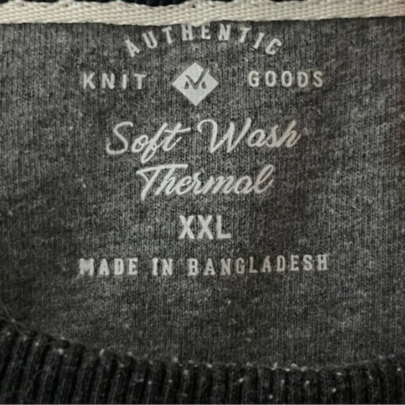 Men’s Black Heather Member’s Mark Soft Wash Thermal Top | Size XXL - Picture 5 of 7